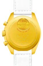 Cor de fundo do relógio Swatch Omega Bioceramic Mission To Sun: cor de fundo: amarelo, cor da pulseira branca, cor do bisel: amarelo - Imagem 3